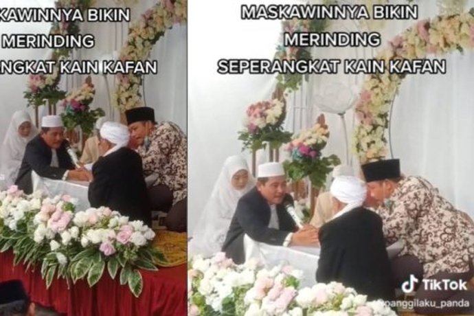 Viral Pernikahan dengan Mas Kawin Kain Kafan yang Minta Mempelai Wanita