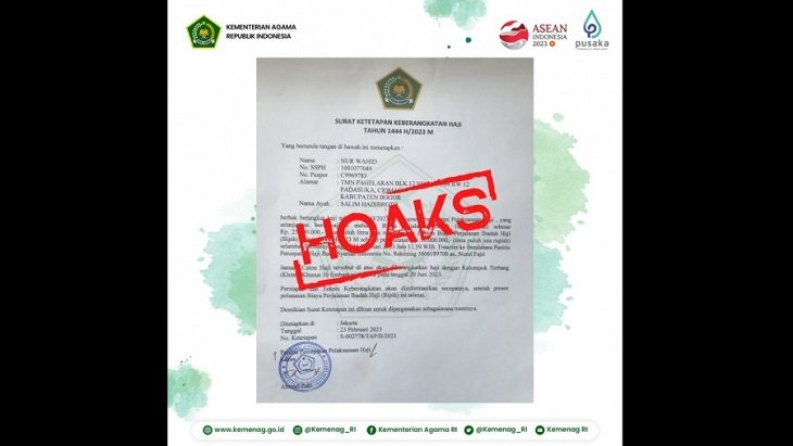 Surat Percepatan Pelaksanaan Haji Beredar di Media Sosial, Kemenag: Hoaks!