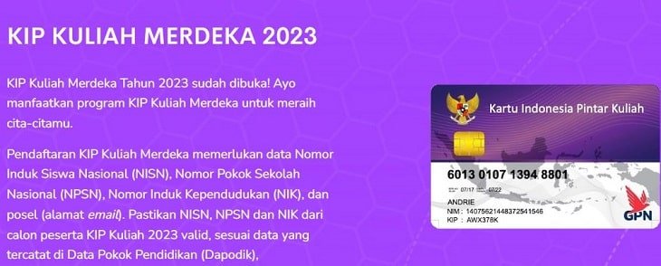Pendaftaran KIP Kuliah 2023 Dibuka, Ini Jadwal, Syarat dan Tahapan Pendaftarannya