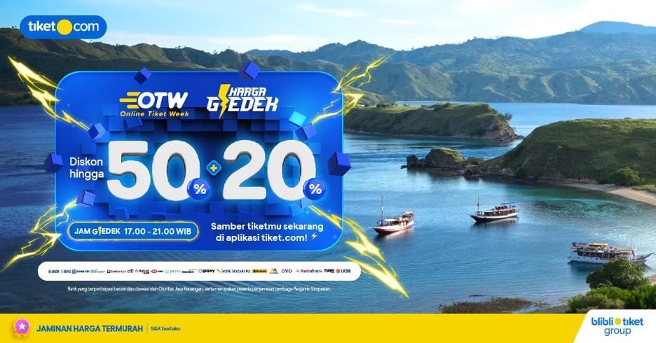 Nyamber Lagi! tiket.com Gelar OTW, Diskon Sensasional untuk Destinasi Sensasional