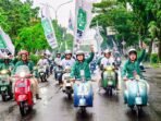 Naik Vespa Klasik, DPW PKB Jabar Daftarkan 120 Bacaleg ke KPU