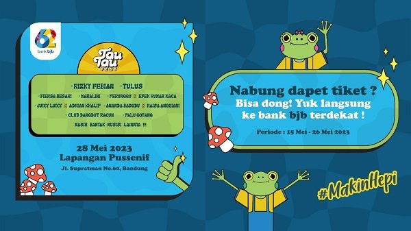 Nabung di bank bjb Bisa Dapat Tiket Tau-Tau Fest 2023