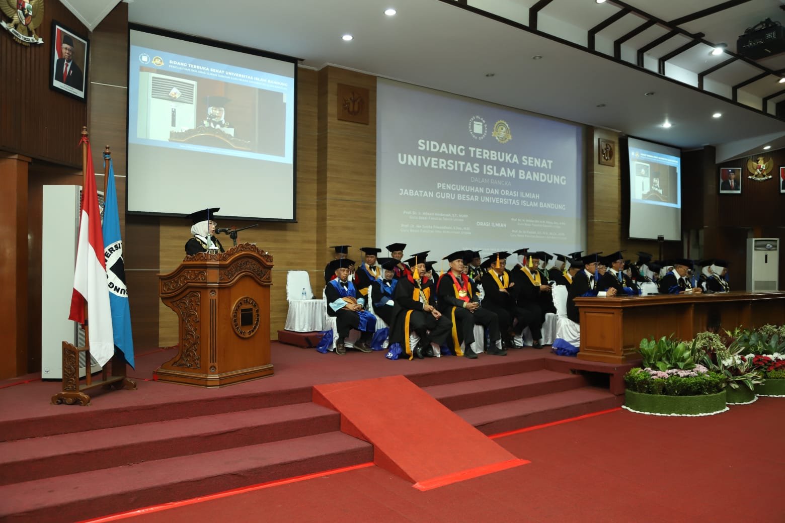 Unisba Kukuhkan Empat Guru Besar, Rektor: Harus Jadi Pencetus, Pendorong dan Teladan