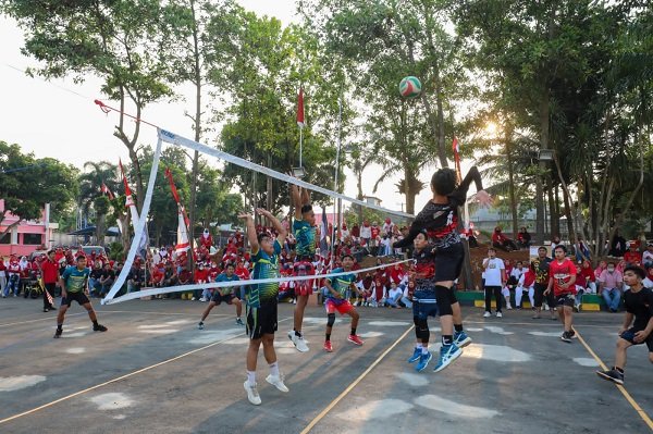 Meriahkan HUT ke-78 RI, Ganjaran Buruh Berjuang Adakan Turnamen Bola Voli di Subang
