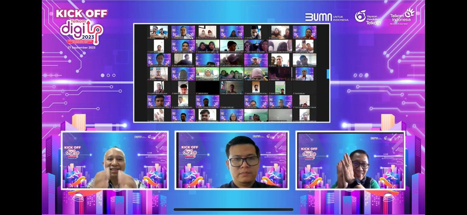 Ribuan Pelajar SMK dan SMA Ikuti Kick Off dan Short Course Telkom DigiUp 2023