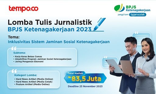 Semarakkan HUT ke-46, BPJS Ketenagakerjaan Kembali Gelar Lomba Karya Tulis Jurnalistik Berhadiah Puluhan Juta