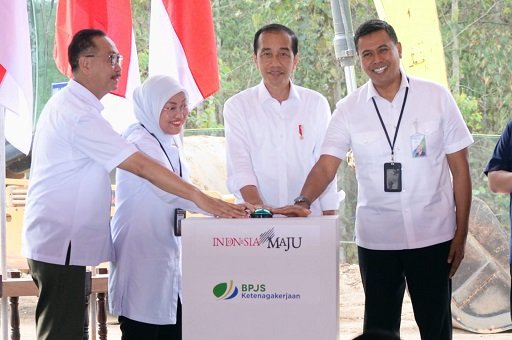 Padukan Konsep Alam, Budaya dan Manusia, Presiden Jokowi Groundbreaking Kantor BPJS Ketenagakerjaan di IKN