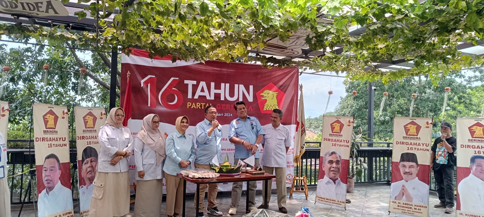 Peringati HUT Ke-16, Partai Gerindra Kota Bandung Targetkan Kemenangan Pemilu 2024
