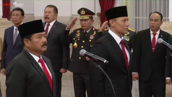 Sah Dilantik Jokowi: Hadi Tjahjanto Jabat Menko Polhukam dan AHY jadi Menteri ATR/BPN