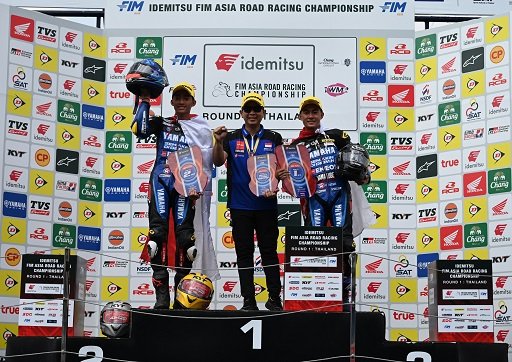 Tim YRI Borong Podium 1-2 AP250, Wahyu Nugroho Rookie Terbaik Seri 1 ARRC 2024 Thailand