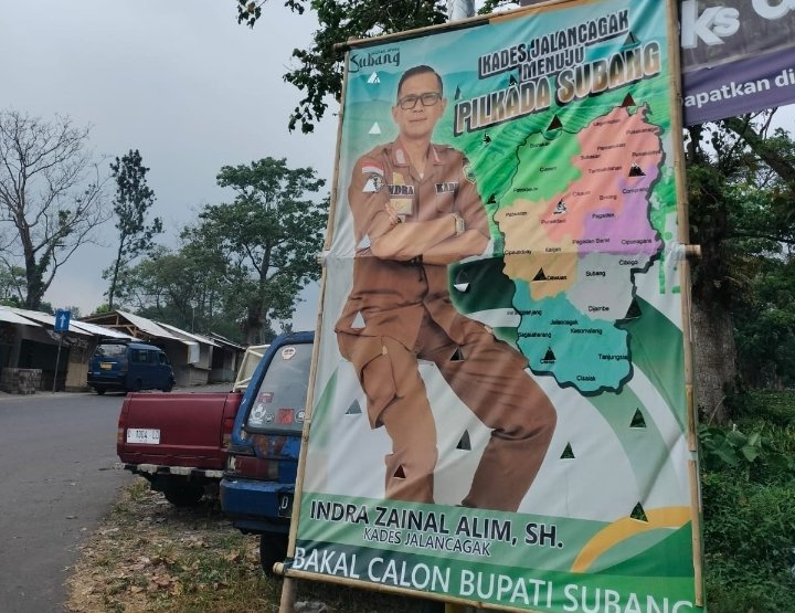 Baliho Betuliskan Kades Jalancagak Menuju Pilkada Subang Bertebaran, Ini Penjelasan Indra Zainal Alim