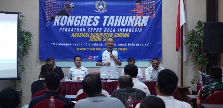 PSSI Subang Gelar Kongres Tahunan, Pj Bupati : Subang Punya Energi Sangat Besar
