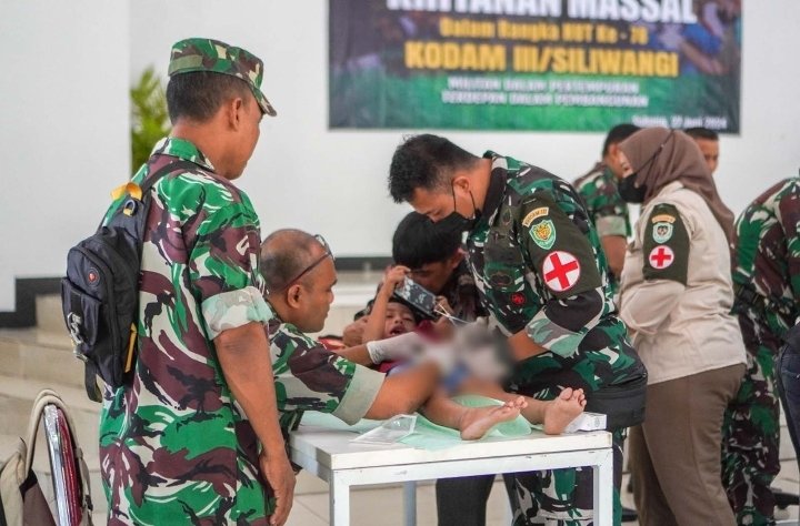 Peringati HUT ke-78 Kodam III/Siliwangi, Kodim 0605/Subang Gelar Khitanan Massal Gratis