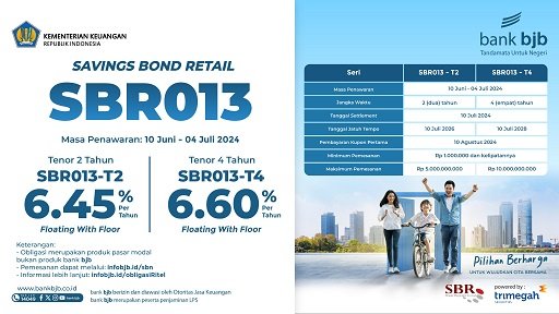 Dukung Pertumbuhan Ekonomi, bank bjb Tawarkan Savings Bond Retail Seri SBR013