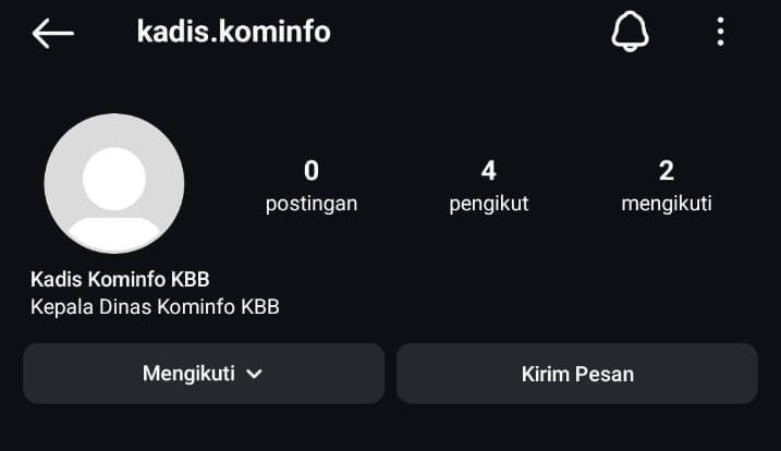 Diskominfotik Bandung Barat Tegaskan Akun Instagram Kadis Kominfo KBB Palsu