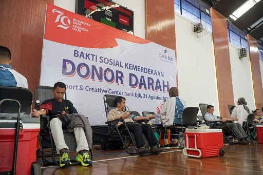 Rayakan HUT ke-79 RI, bank bjb Gelar Donor Darah