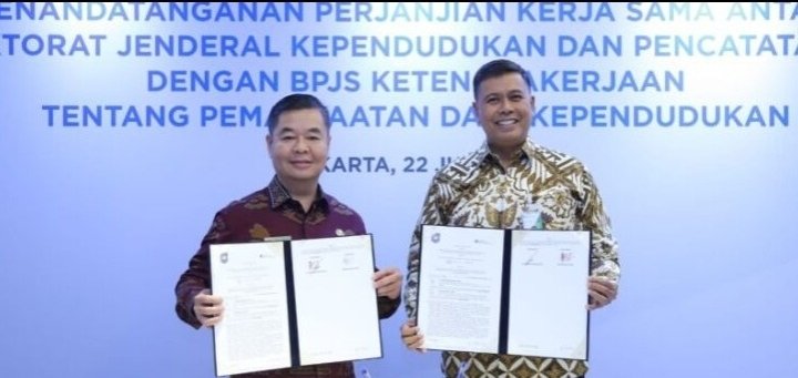Lanjutkan Kerja Sama, BPJS Ketenagakerjaan dan Dukcapil Manfaatkan IKD