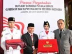Sekda Jabar Herman Suryatman Terima Bendera Pusaka dari BPIP