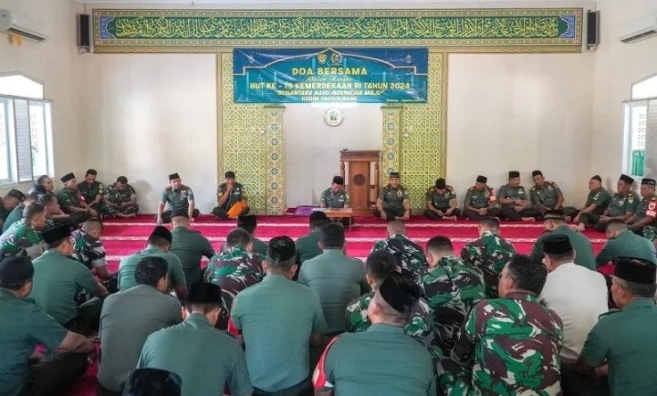 Sambut HUT Kemerdekaan ke -79 RI, Kodim Subang Gelar Doa Bersama