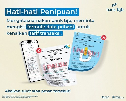 bank bjb Ingatkan Nasabah Waspadai Berbagai Modus Penipuan