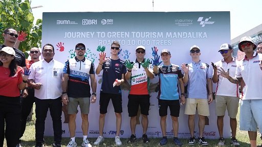 Dorong “Pariwisata Hijau” Mandalika, BRI Ajak Pembalap MotoGP Tanam Pohon Demi Keseimbangan Lingkungan