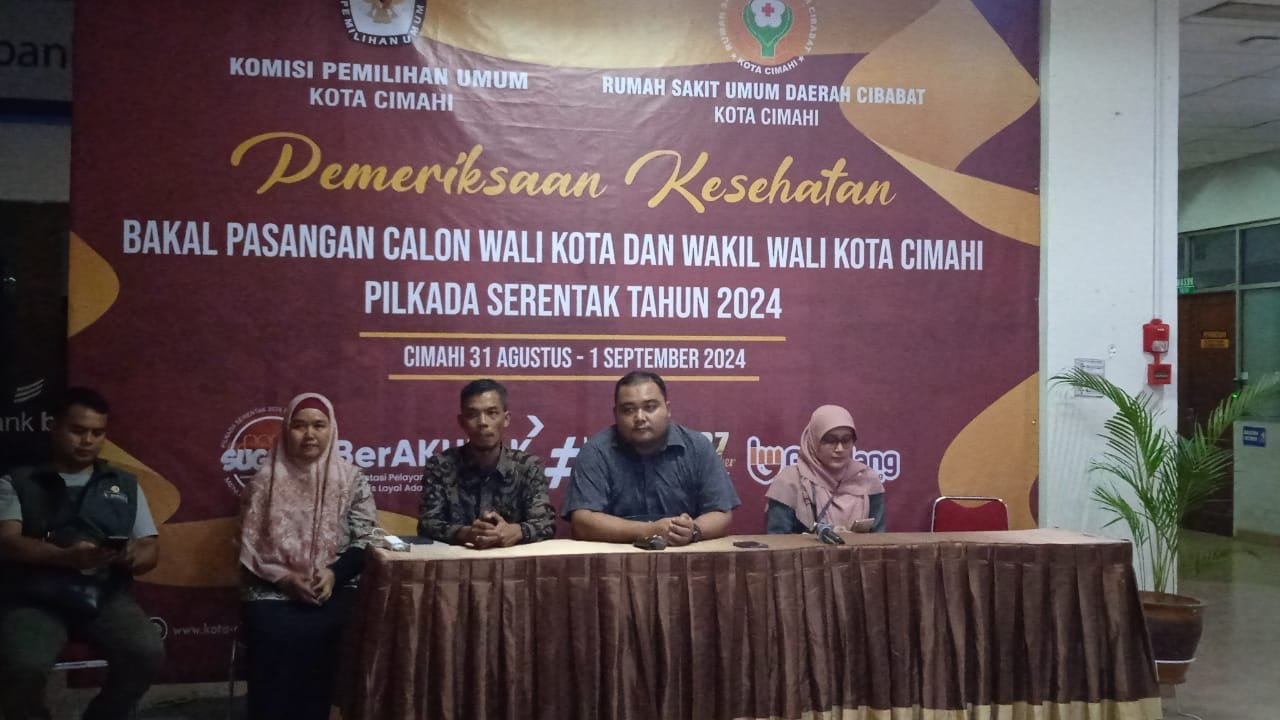 Tes Kesehatan Bapaslon Pilkada Cimahi Rampung, RSUD Cibabat Serahkan Hasilnya Besok