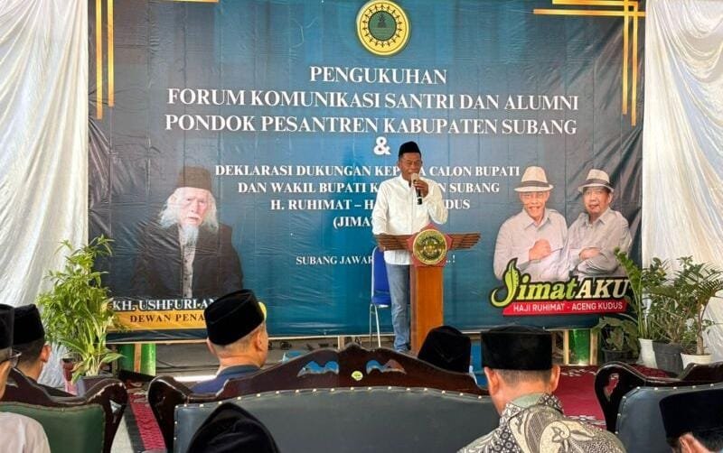 Forum Komunikasi Santri Nyatakan Dukungan ke Pasangan Ruhimat-Aceng Kudus di Pilkada Subang