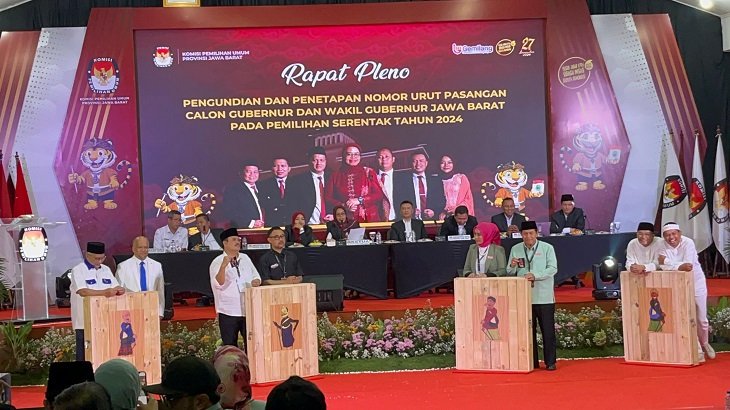 Pengundian Nomor Urut Usai, KPU Jabar Ajak Cagub-Cawagub Hadiri Deklarasi Damai