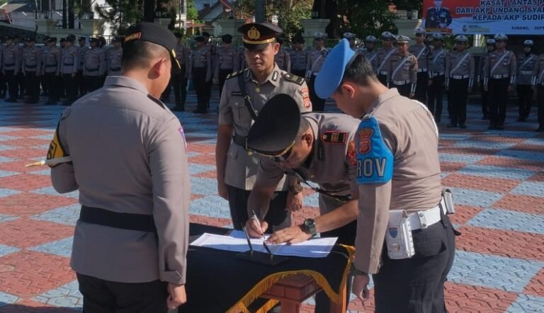 Jabatan Kasat Lantas Polres Subang Diserahterimakan, Ini Amanat Kapolres