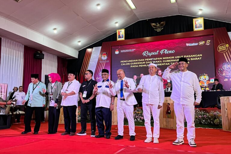 Nomor Urut Pilgub Jabar: Acep Adang-Gita Nomor 1, Jeje-Ronal 2, Syaikhu-Ilham 3, Dedi-Erwan 4