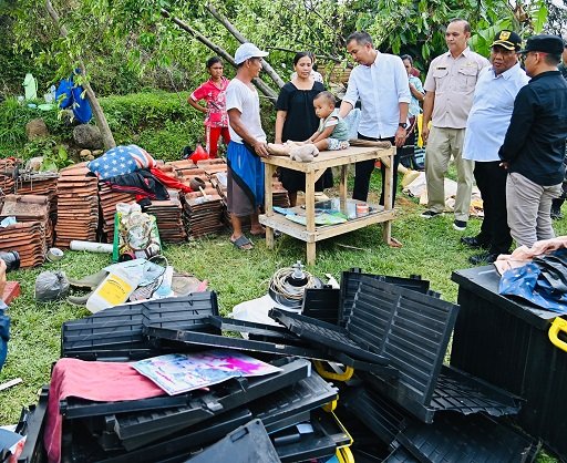 Pj Gubernur Jabar Tinjau Lokasi Bencana Alam di Pamijahan Bogor