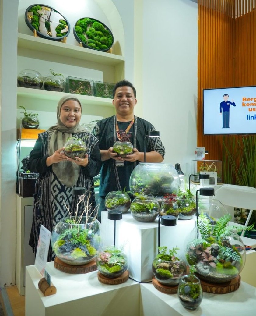 UMKM Binaan BRI, MINIMIZU Bawa Keunikan Dekorasi Alam ke Pameran Kriyanusa 2024