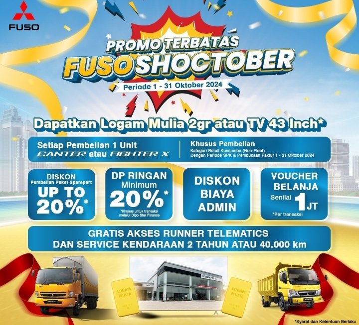 Mitsubishi Fuso Hadirkan Promo Shocktober untuk Mendukung Pertumbuhan Bisnis Konsumen di Seluruh Indonesia