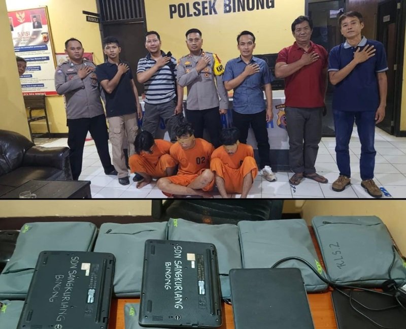 Komplotan Pencuri Laptop di SDN Sangkuriang Diringkus Polisi