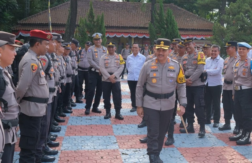 H-2 Jelang Pencoblosan Pilkada, Polres Subang Apel Personil Pengamanan