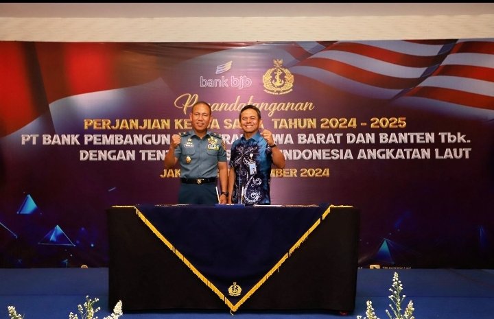 Perkuat Sinergitas, bank bjb Tandatangani PKS Penggunaan Produk dan Jasa Layanan Perbankan dengan TNI Angkatan Laut