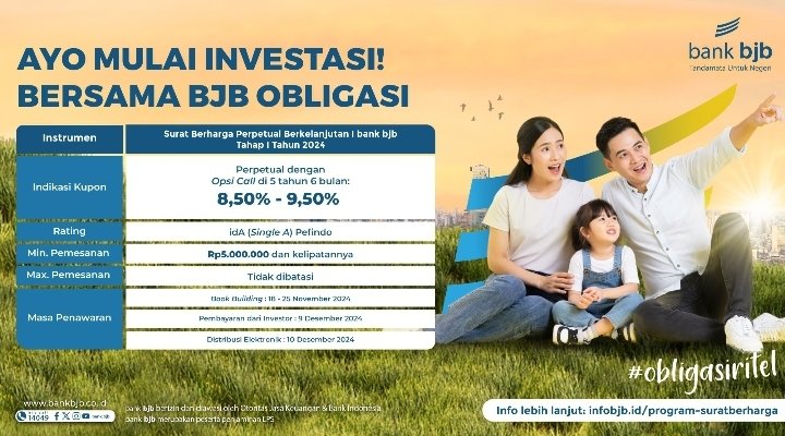 bank bjb Tawarkan Peluang Investasi Melalui Surat Berharga Perpetual dengan Kupon yang Tinggi