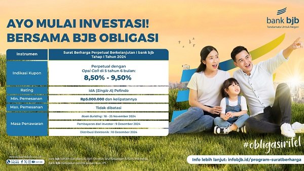bank bjb Pelopori Penerbitan Surat Berharga Perpetual Rupiah di Indonesia   