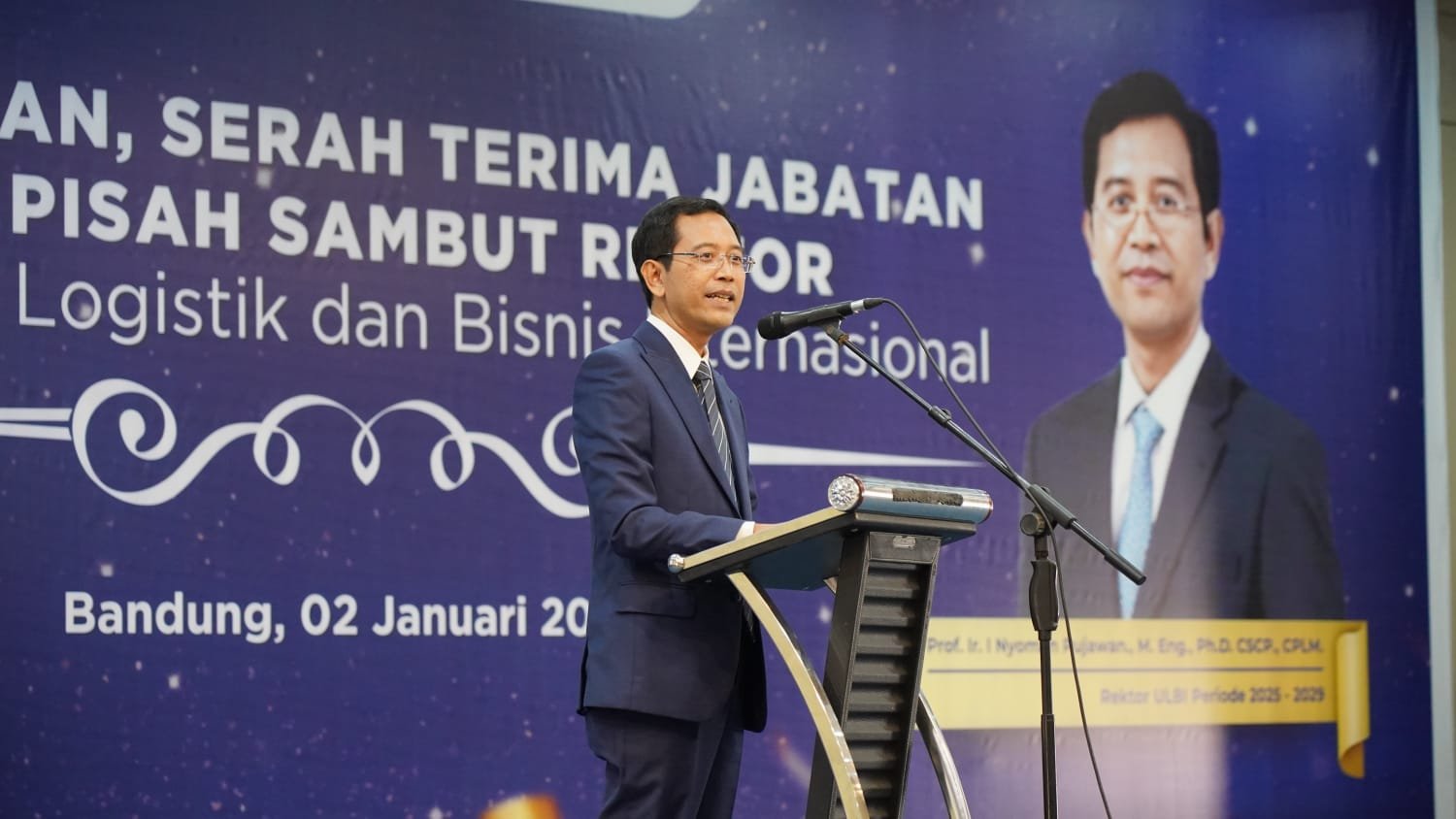 Jabat Rektor ULBI, Prof I Nyoman Dorong Pendidikan Logistik Unggul
