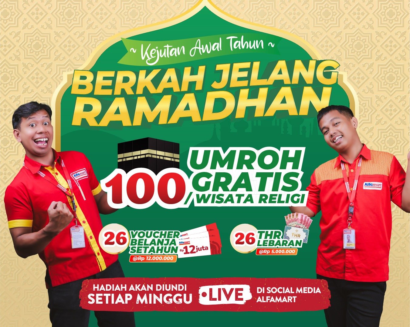Alfamart Bagi-bagi 100 Umrah Gratis dan Wisata Religi untuk Konsumen Setianya, Cek Caranya di Sini!