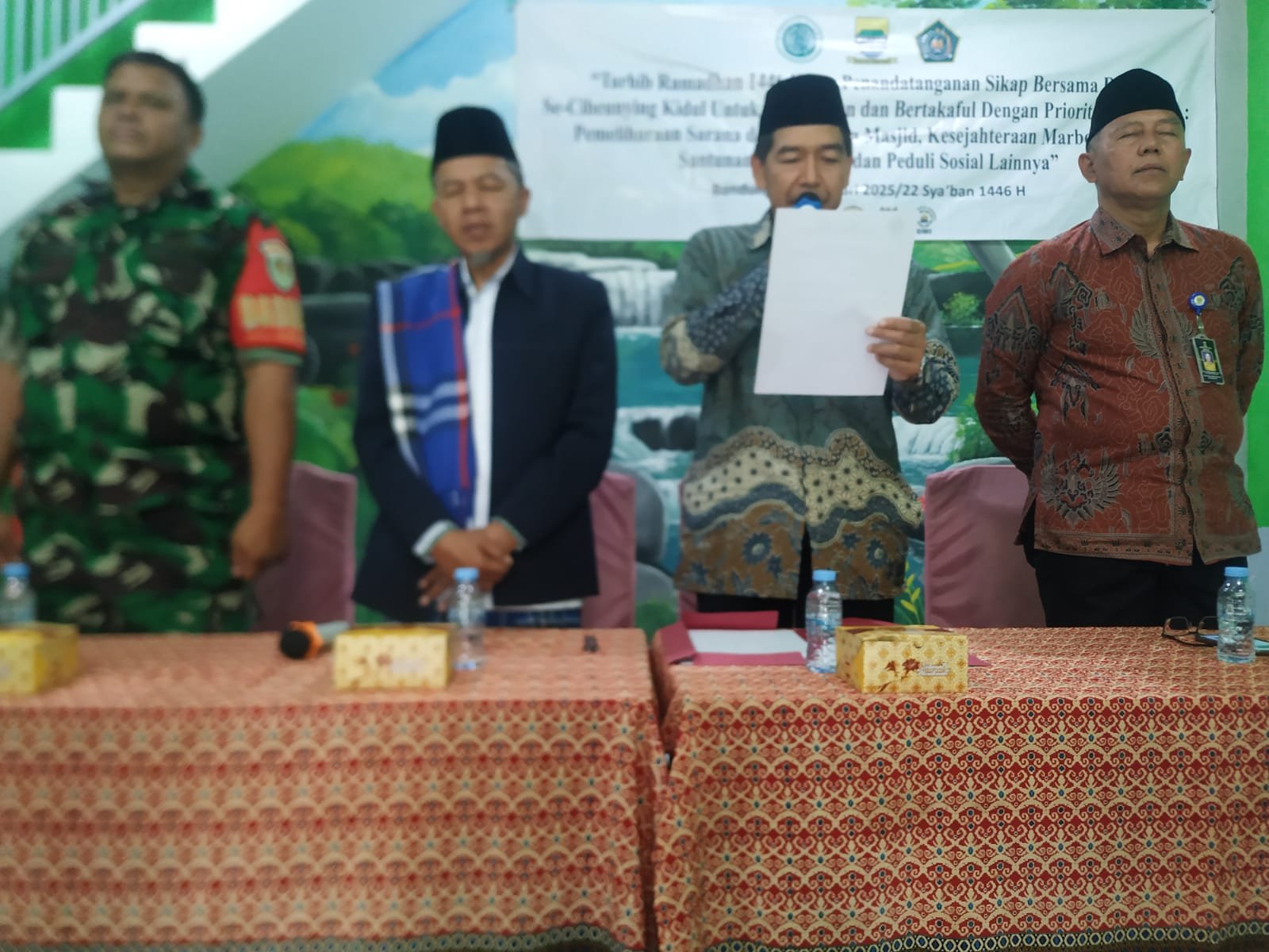 MUI dan KUA Kecamatan Cibeunying Kidul Gelar Tarhib Ramadan 1446 H dan Penandatanganan Sikap Bersama DKM, Prioritaskan Pemeliharaan Sarana Masjid dan Masalah Sosial