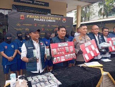 Polres Cimahi Gagalkan Transaksi Ratusan Gram Sabu