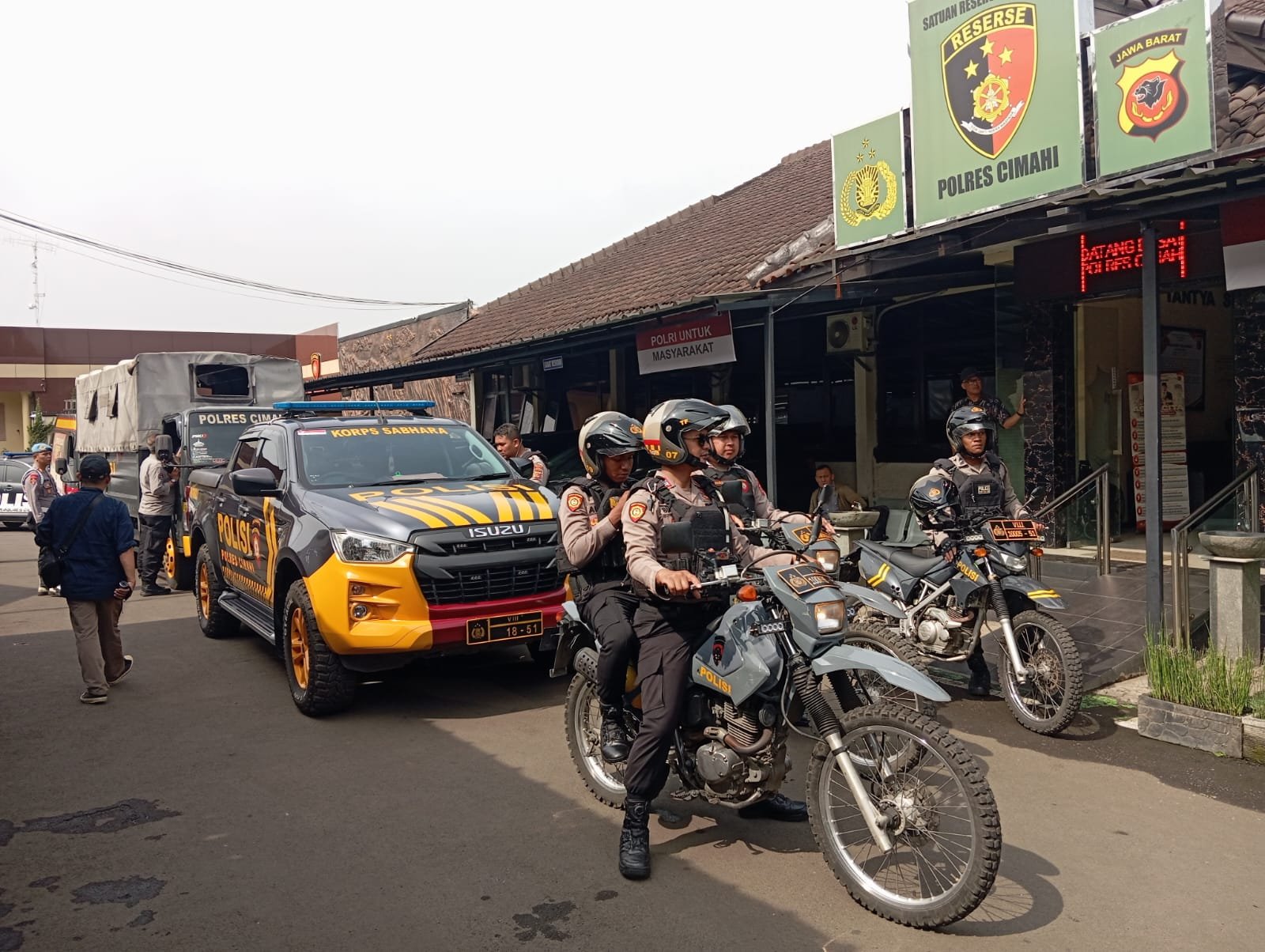 Diduga Preman, Ratusan Pria Diamankan Polres Cimahi