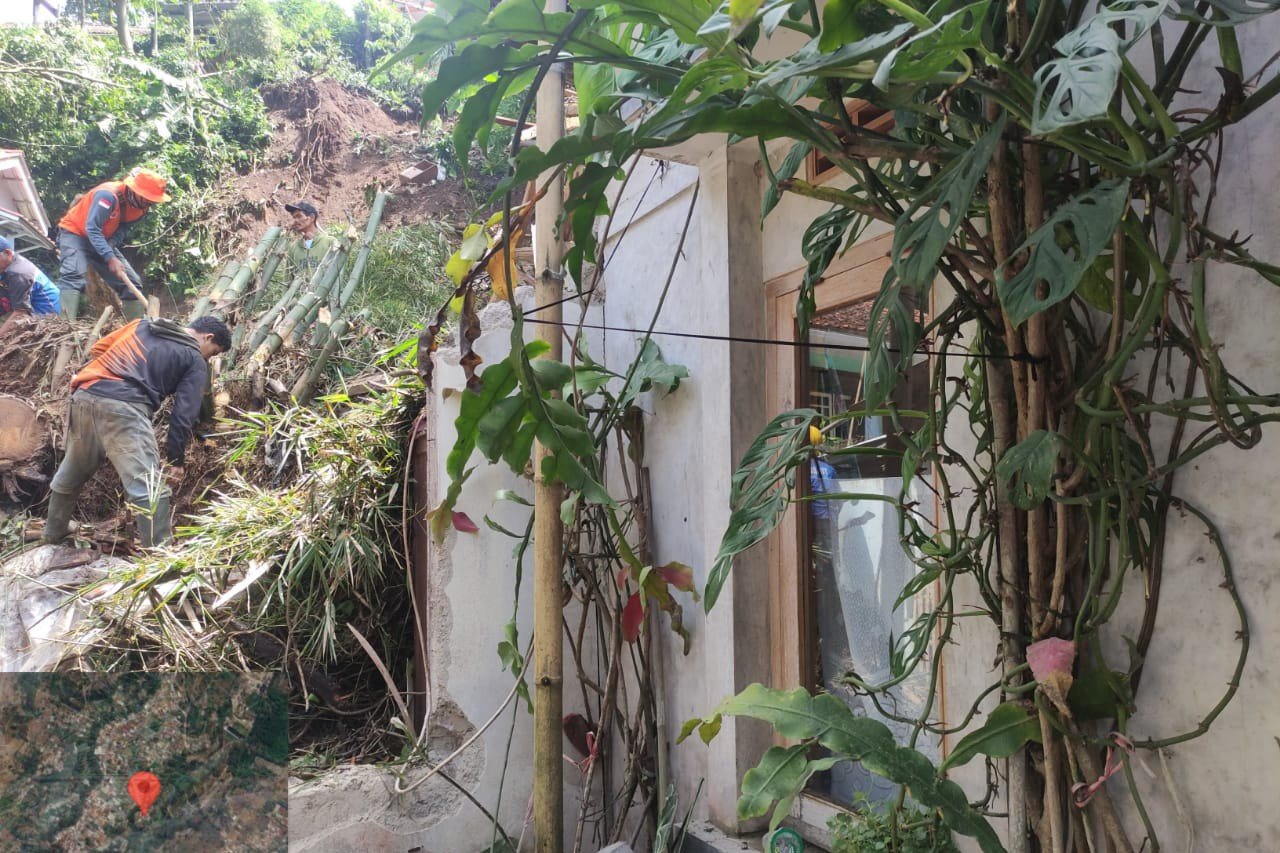 Tiga Rumah di Lembang Bandung Barat Tertimbun Longsor