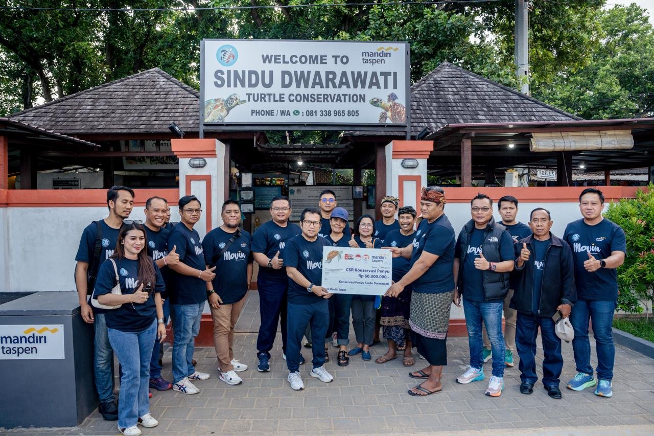 Bank Mandiri Taspen Dukung Pelestarian Penyu di Sindu Dwarawati Bali