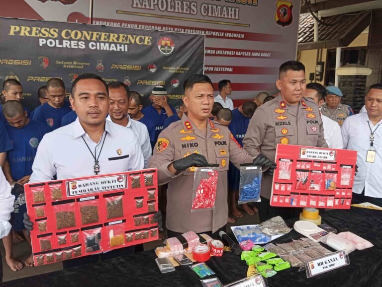Jelang HUT Bhayangkara ke 79, Polres Cimahi Ungkap 28 Kasus Tindak Pidana Narkoba