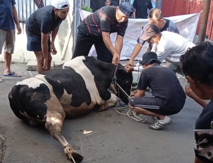 Warga RW 08 Kelurahan Pasirlayung, Kota Bandung Berkurban Tiga Ekor Sapi