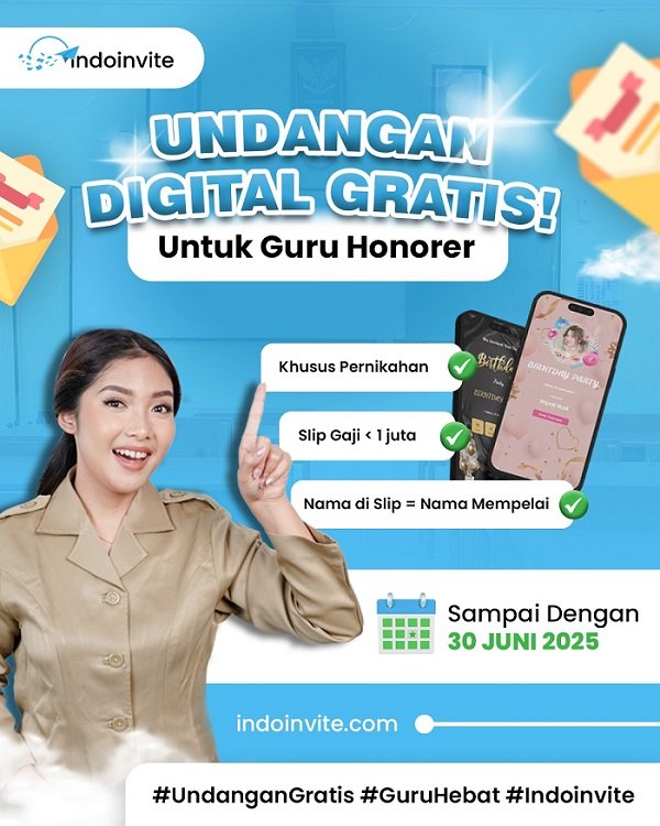 Startup Undangan Digital Ini Gratiskan Undangan Digitalnya Untuk Para Guru Honorer