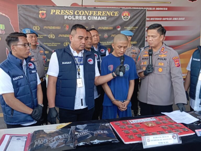 Polres Cimahi Ringkus Anggota Geng Motor Pengedar Tembakau Sintetis