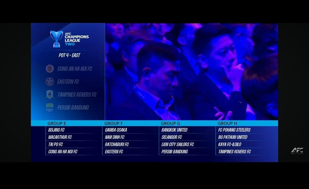 Hasil Drawing ACL 2 Persib Bandung Bertemu Finalis ACL 2 Musim Lalu